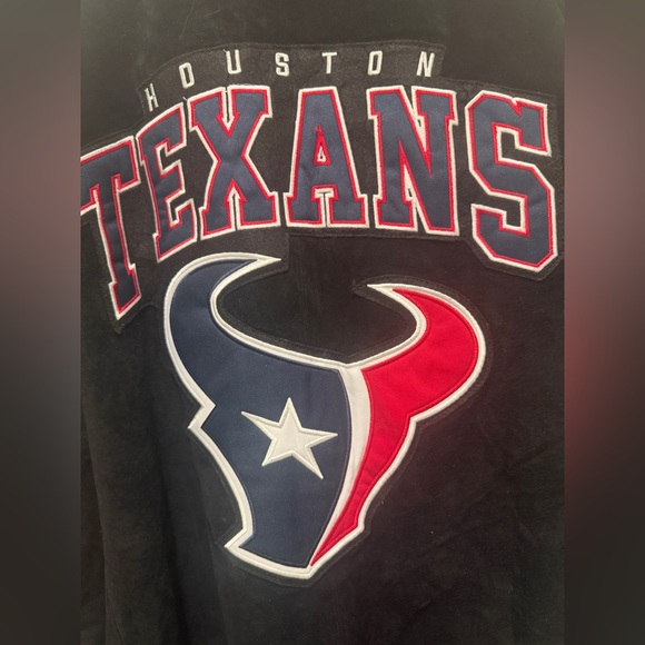 NFL Licensed Houston Texans Suede Leather Jacket 2XL new nwt - Picture 6 of 12